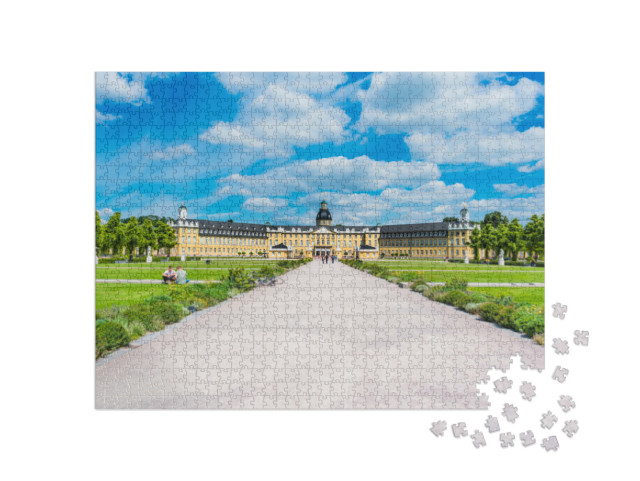 Puzzle 1000 Teile „Schloss in Karlsruhe, Deutschland“