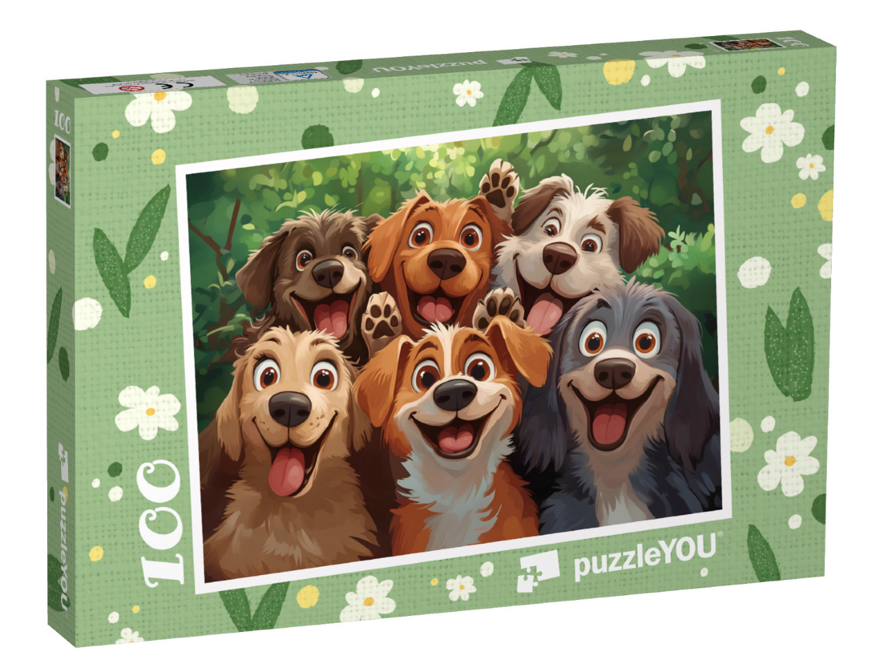 Puzzle 100 Teile „Die Wauwau-Gang on Tour“