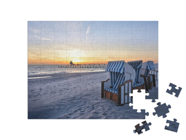 Puzzle 100 Teile „Strand des Ostseebades Zingst“