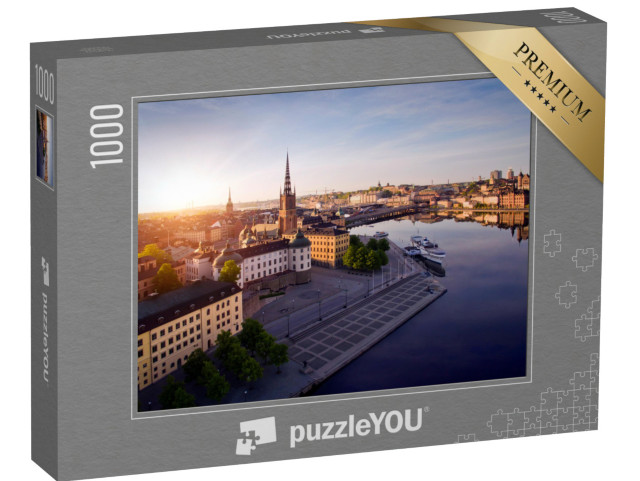 Puzzle 1000 Teile „Luftaufnahme der Stadt Stockholm“