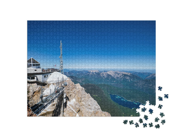 Puzzle 1000 Teile „Bergpanorama mit Eibsee, Garmisch-Partenkirchen“