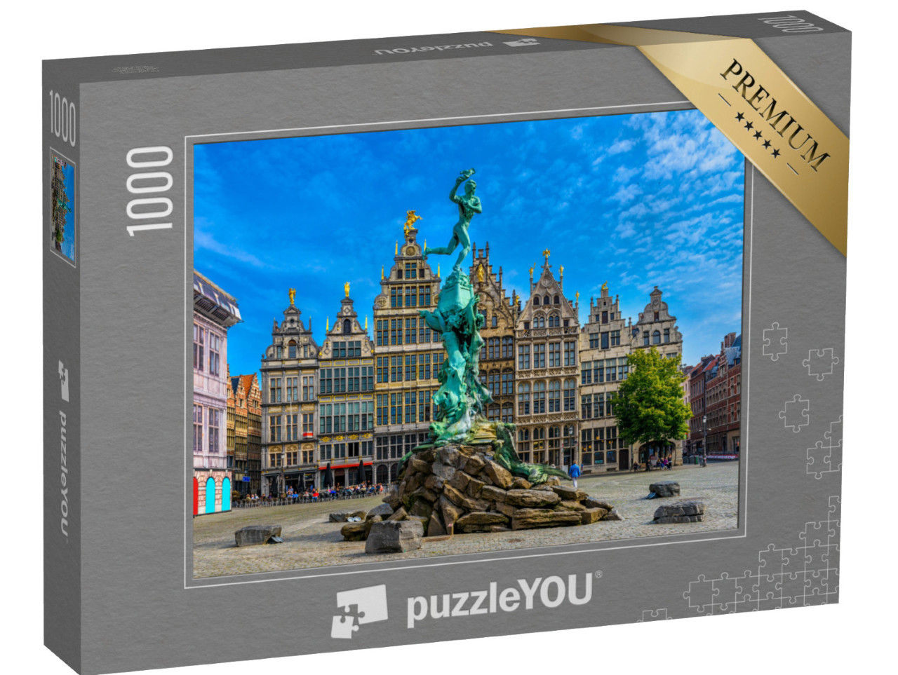 Puzzle 1000 Teile „Der Grote Markt von Antwerpen , Belgien“