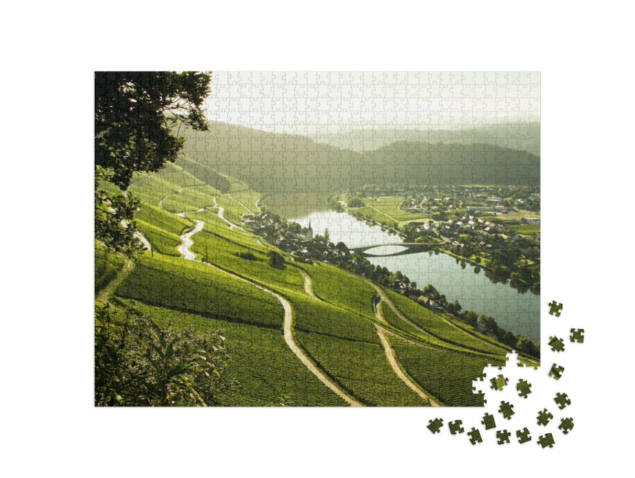 Puzzle 1000 Teile „Das Moseltal im Morgenlicht“
