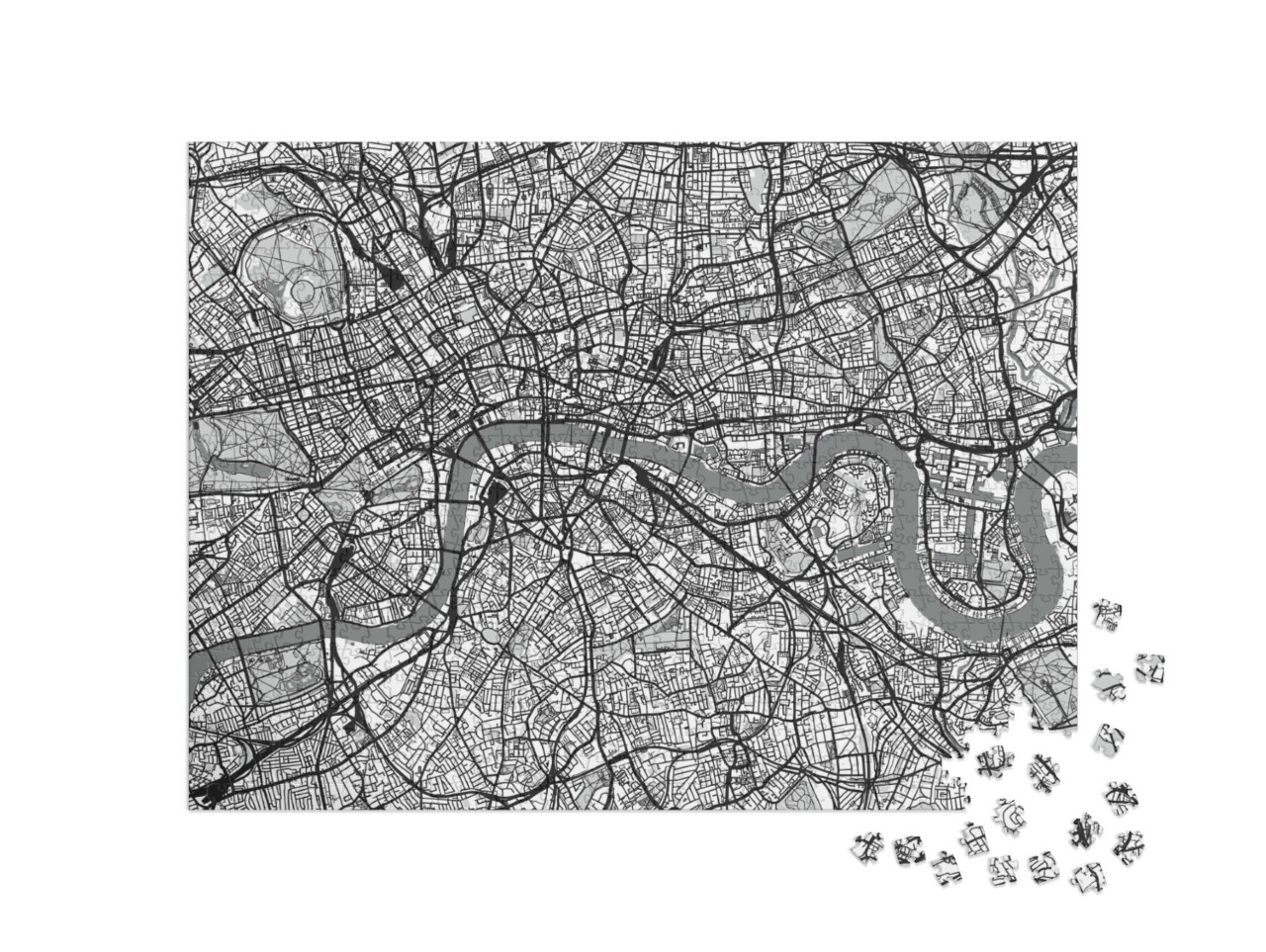 Puzzle 1000 Teile „Stadtplan von London“
