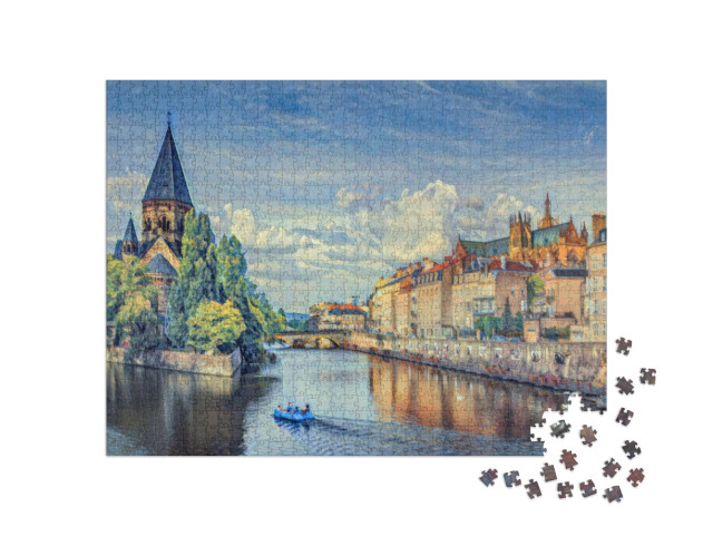 Puzzle 1000 Teile „im Stil von Paul-Cezanne - Metz, Lothringen - Puzzle-Kollektion Künstler & Gemälde“