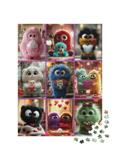 Puzzle 1000 Teile „LITTLEMONSTERTIME: Collage: Love You“