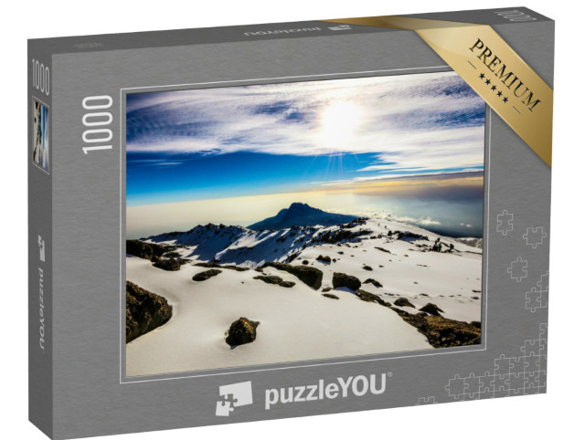 Puzzle 1000 Teile „Schnee, Eis und Gletscher auf dem Gipfel des Kilimandscharo“