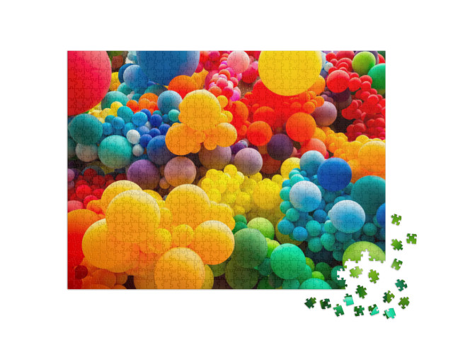 Puzzle 1000 Teile „Regenbogenfarben: Ballons“