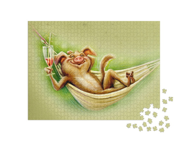 Puzzle 1000 Teile „Innerer Schweinehund“