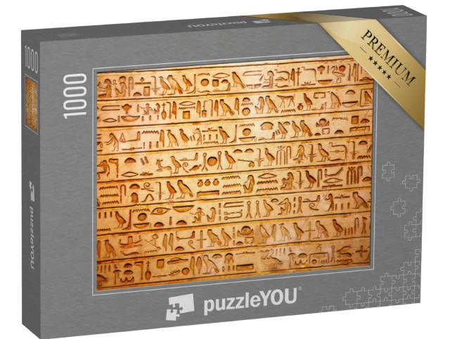 Puzzle 1000 Teile „Altägyptische Hieroglyphen in Stein geritzt“