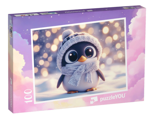 Puzzle 100 Teile „Im Glitzerschnee“