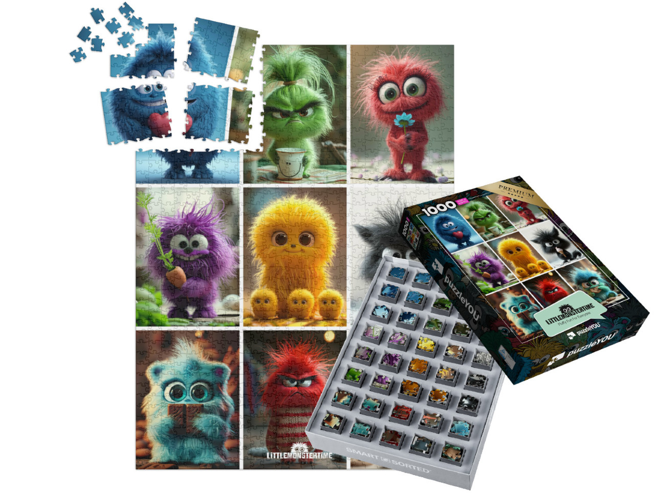 Puzzle „LITTLEMONSTERTIME: Collage“ | SMART SORTED® 1000 Teile