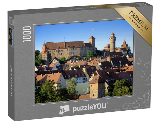 Puzzle 1000 Teile „Burg Kaiserburg in Nürnberg in Bayern, Deutschland mit Altstadt im Sommer“