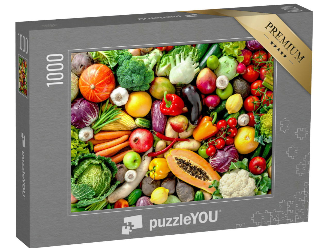 Puzzle 1000 Teile „Sortiment von frischem Obst und Gemüse“