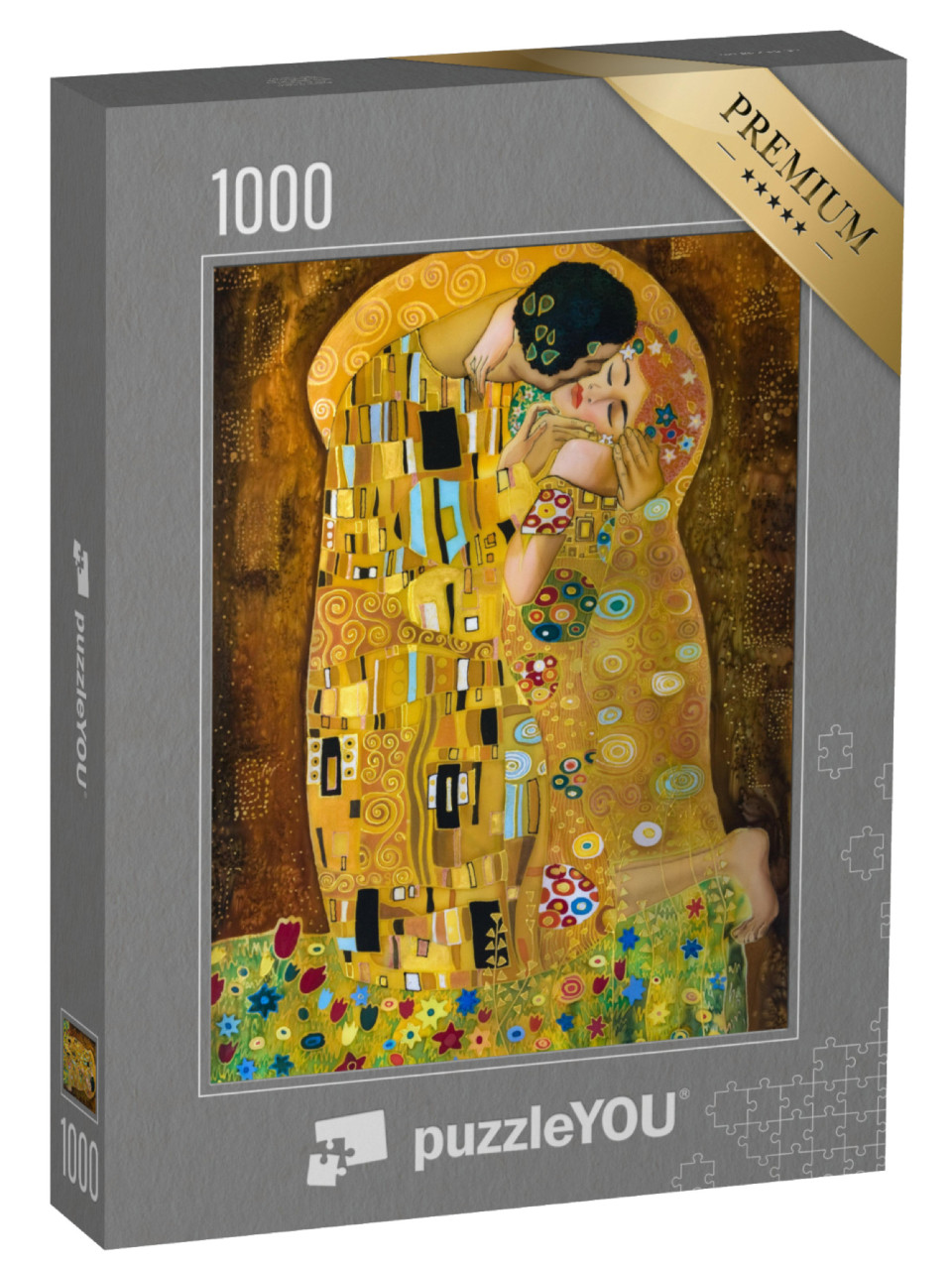 Puzzle 1000 Teile „Klimt-inspirierte abstrakte Batikmalerei“