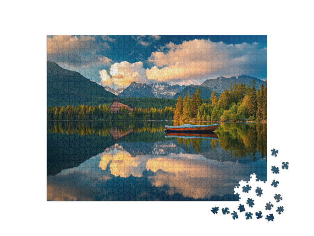 Puzzle 1000 Teile „Hohe Tatra am Morgen, Slowakei“