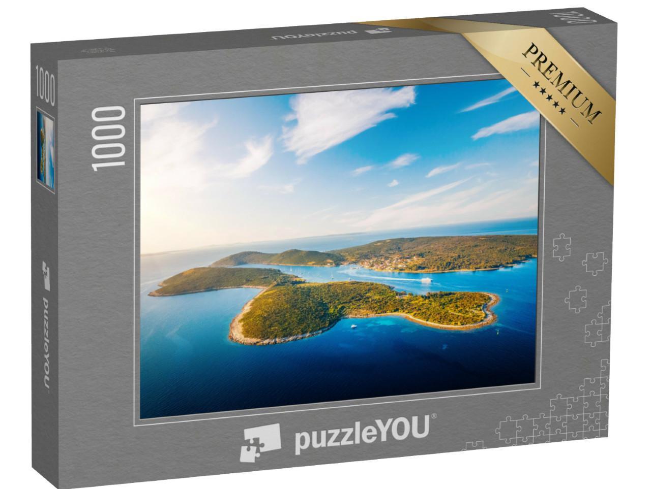 Puzzle 1000 Teile „Wunderschöne Insel Ilovik am Kvarner Golf, Kroatien“