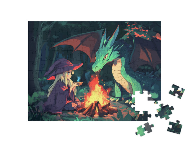 Puzzle 100 Teile „Meine Reise mit dem Drachen“
