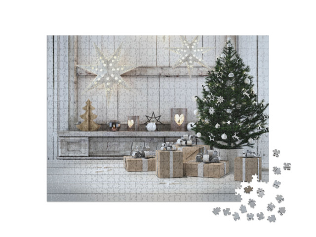 Puzzle 1000 Teile „Weihnachtsdekoration und Geschenke“