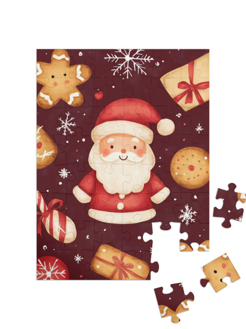 Puzzle 48 Teile „Süße Weihnachtsplätzchen überall“