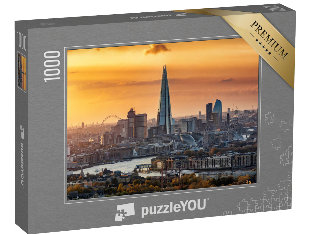 Puzzle 1000 Teile „Skyline von London, Herbst, Vereinigtes Königreich“