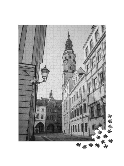 Puzzle 1000 Teile „Schonhof, Görlitz, schwarz-weiß“