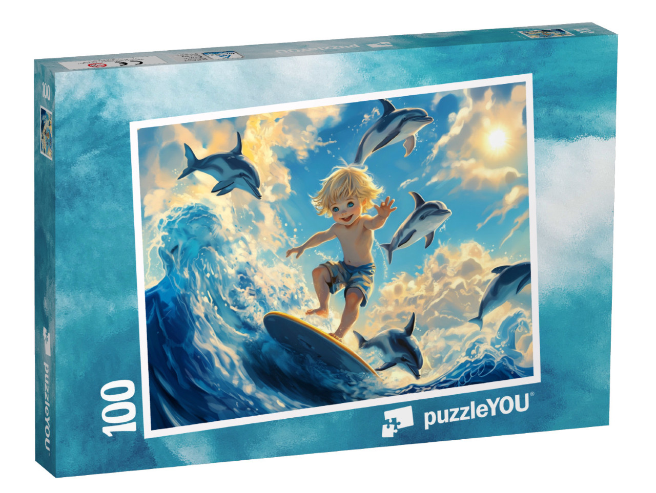 Puzzle 100 Teile „Das große Rennen im Wellenwirbel“