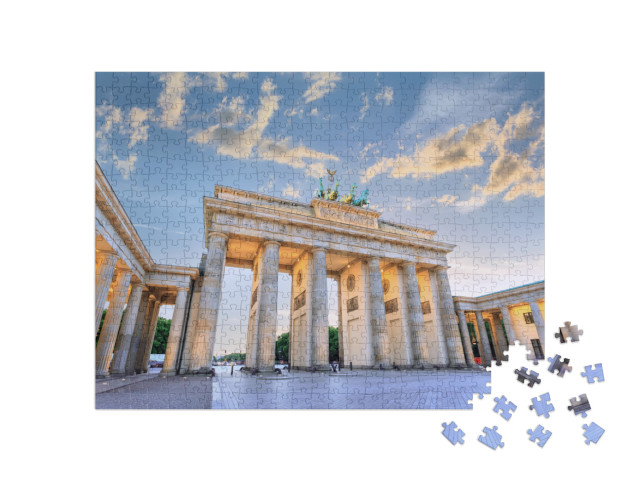 Puzzle 500 Teile „Berlin: Brandenburger Tor bei Sonnenuntergang“
