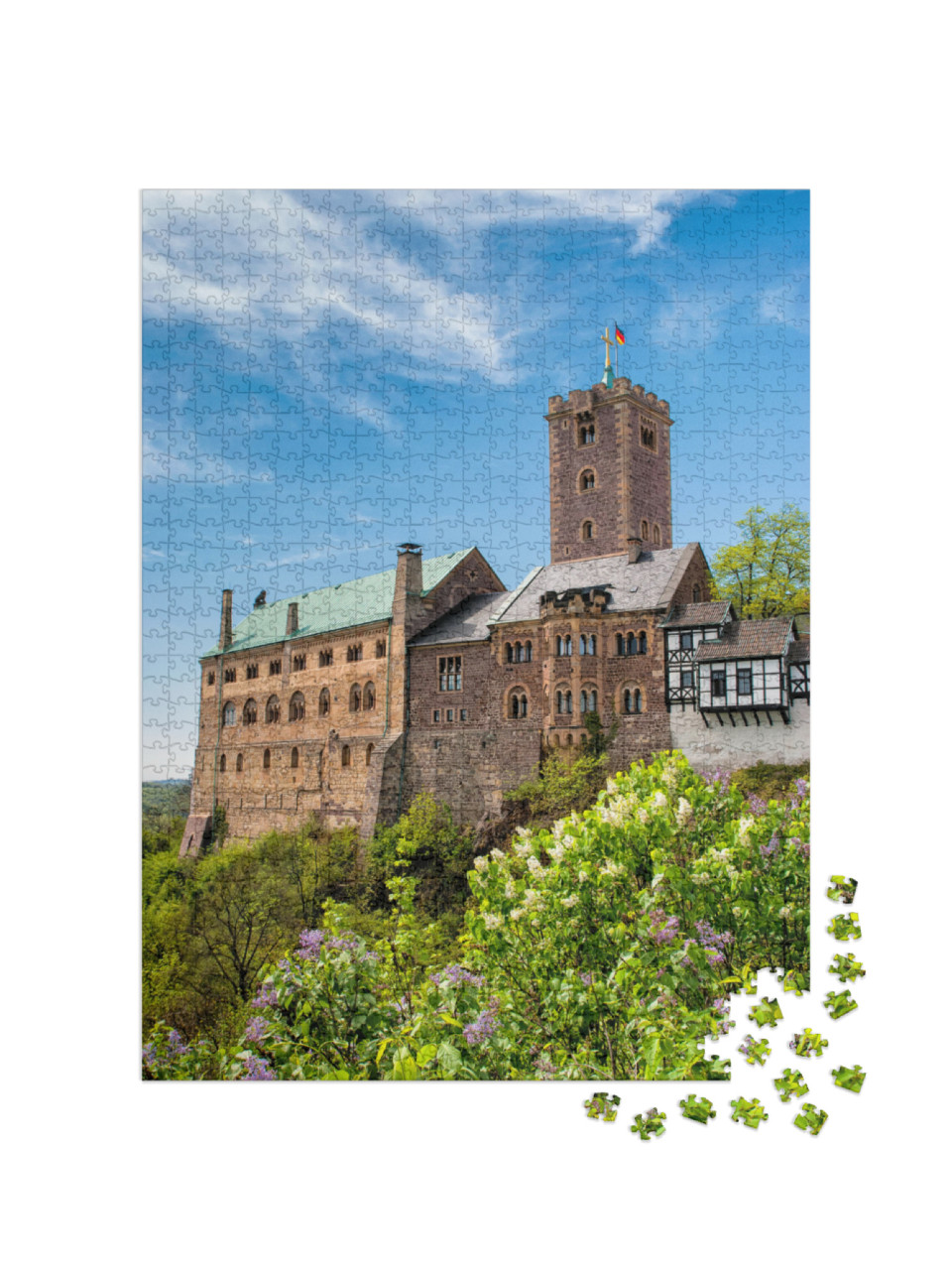 Puzzle 1000 Teile „Sehenswürdigkeit: Wartburg in Eisenach, Deutschland“