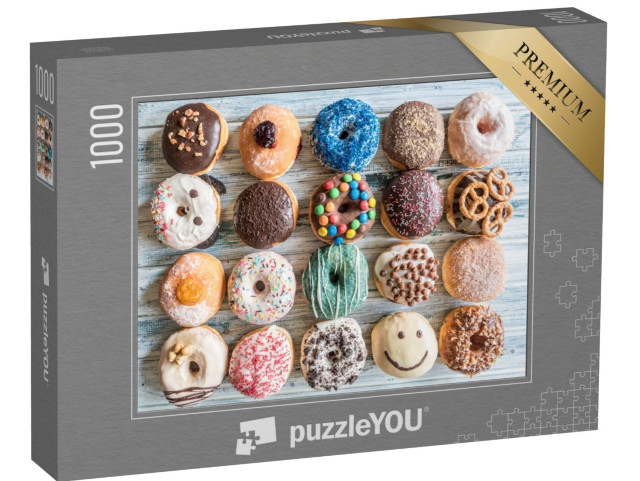 Puzzle 1000 Teile „Köstliche bunte Donuts“