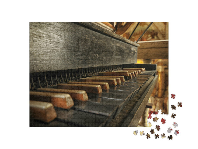 Puzzle 1000 Teile „Tastatur einer historischen Orgel“