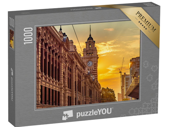 Puzzle 1000 Teile „Uhrenturm, Flinders Street Train Station, Melbourne, Australien“