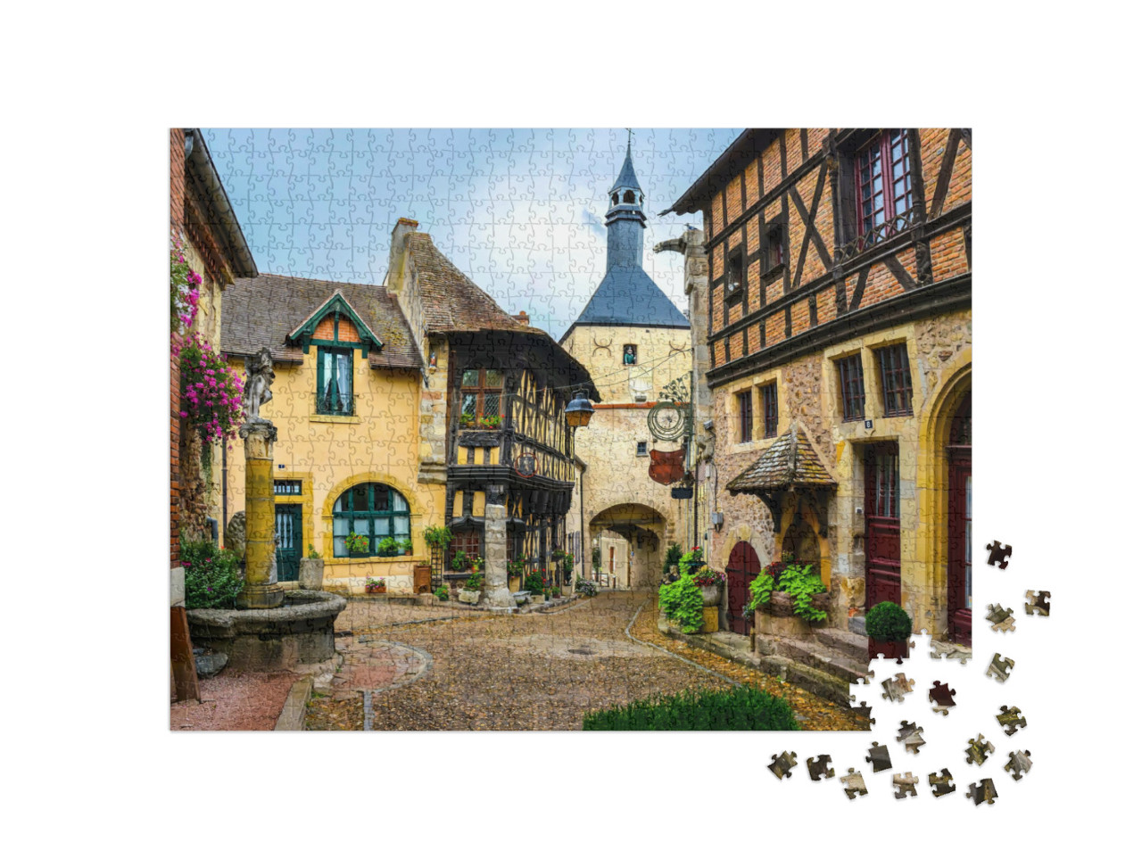 Puzzle 1000 Teile „Rothenburg ob der Tauber, Märchenstadt in Bayern, Deutschland“