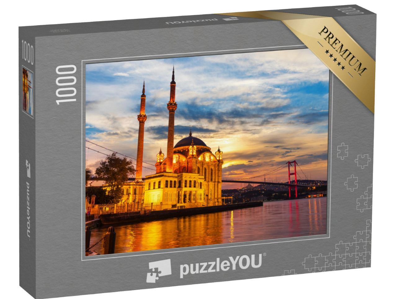 Puzzle 1000 Teile „Große Kaiserliche Moschee von Istanbul im Licht der Nacht“