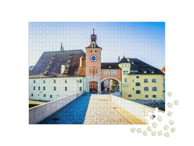 Puzzle 1000 Teile „Altstadt von Regenburg in Bayern, Deutschland“