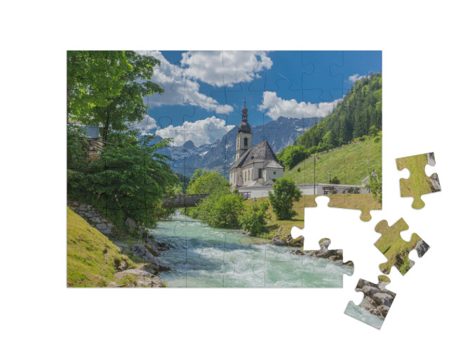 Puzzle 48 Teile „Berchtesgadener Voralpenlandes: Ramsau und Umgebung“