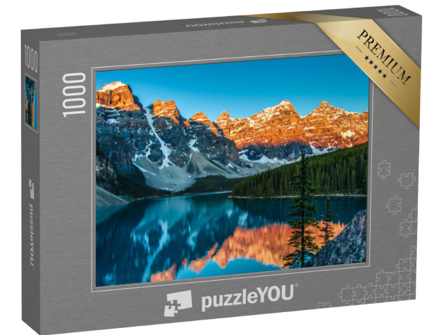 Puzzle 1000 Teile „Sonnenaufgang am Moraine Lake im Banff National Park“