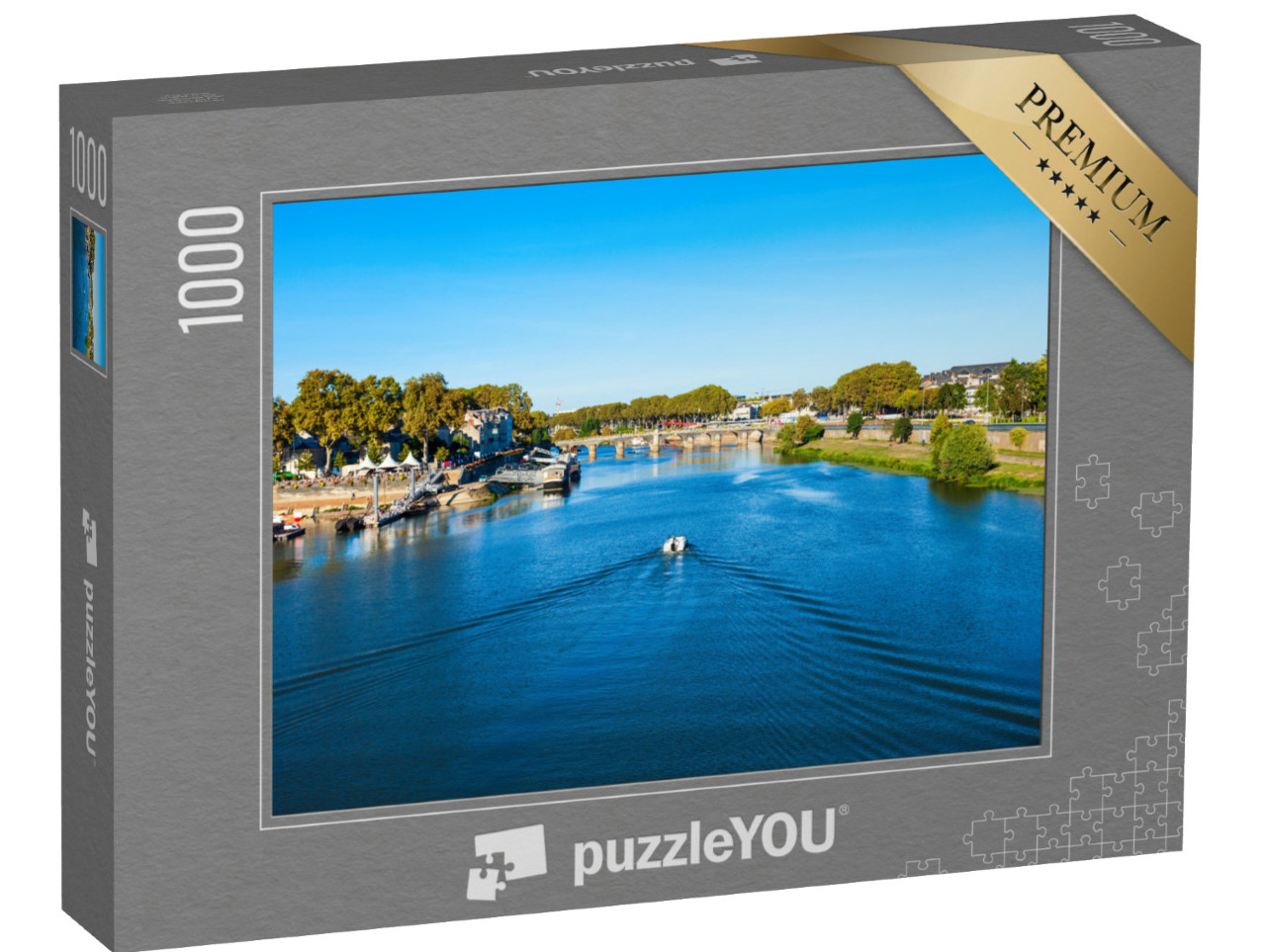 Puzzle 1000 Teile „Die Loire bei Angers im Westen Frankreichs“