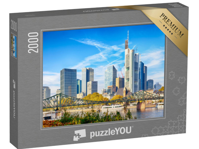 Puzzle 2000 Teile „Stadtbild von Frankfurt in Deutschland während eines sonnigen Tages“