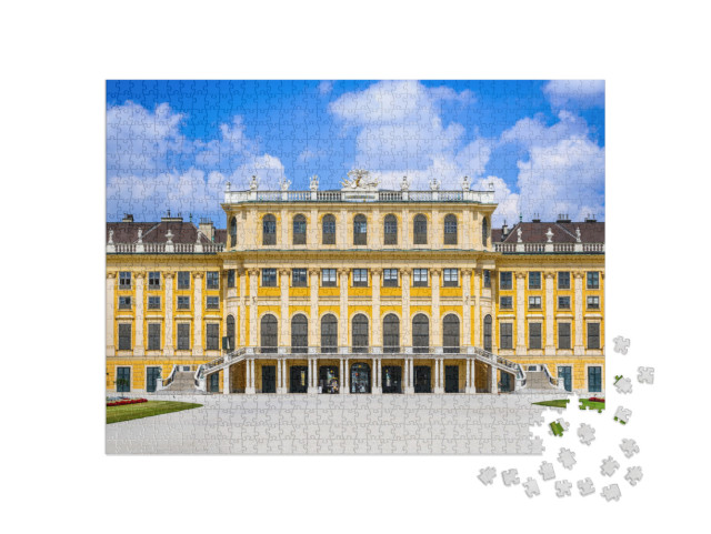 Puzzle 1000 Teile „Frontfassade von Schloss Schönbrunn in Wien“