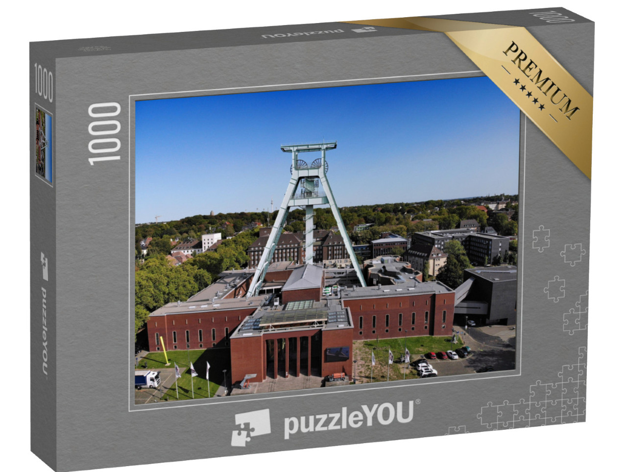 Puzzle 1000 Teile „Stadt Bochum: Industriekultur mit ehemaliger Zeche, Deutschland“