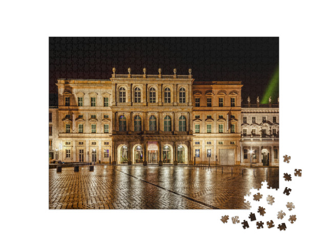 Puzzle 1000 Teile „Aufnahme vom Museum Barberini am Abend“