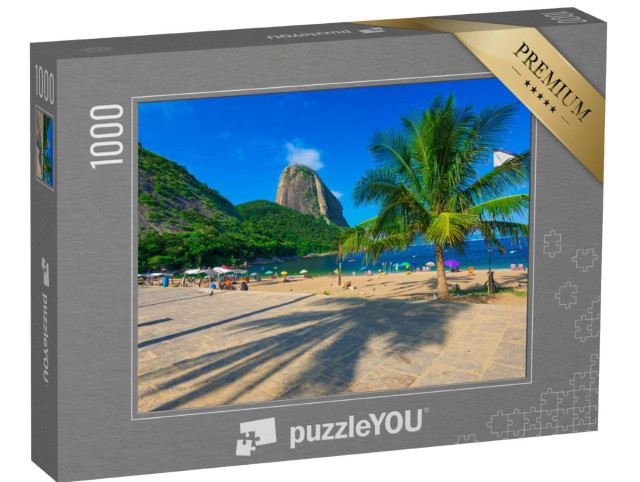 Puzzle 1000 Teile „Berg Zuckerhut und Vermelha Strand, Rio de Janeiro, Brasilien“