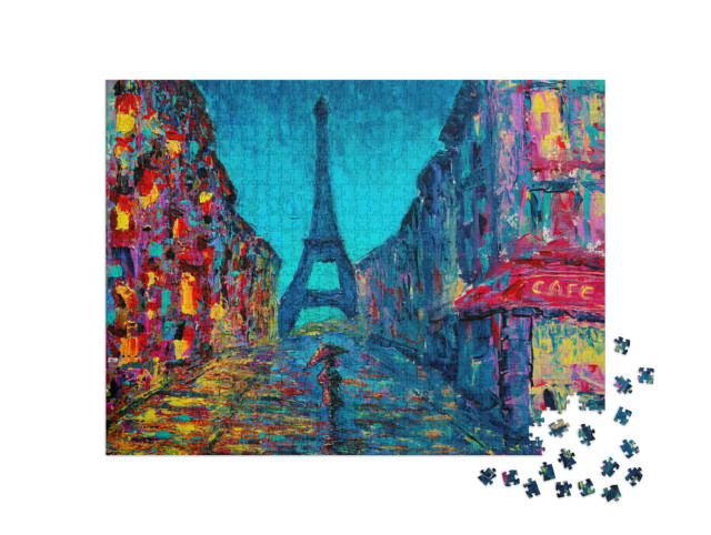 Puzzle 1000 Teile „Pariser Straßenmalerei“