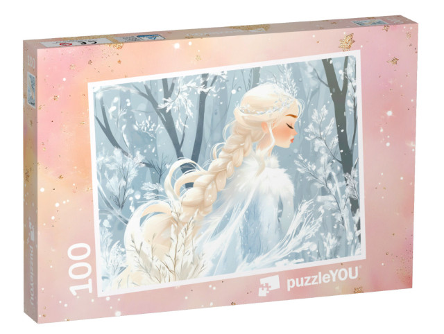 Puzzle 100 Teile „Magische Geschichten der Winterfee“