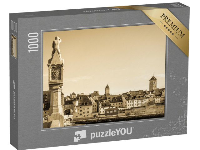 Puzzle 1000 Teile „Die berühmte Altstadt von Regensburg in Bayern“
