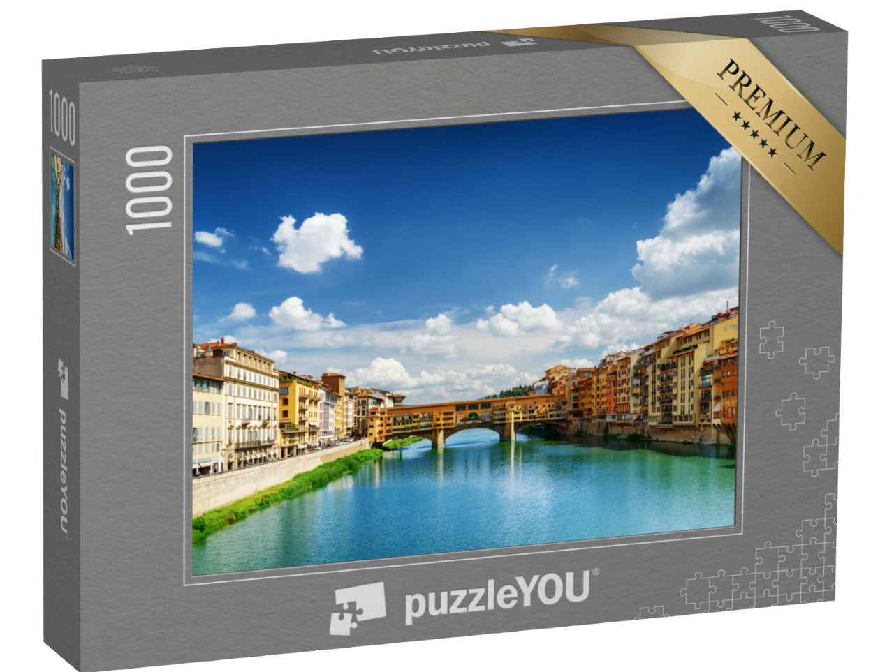 Puzzle 1000 Teile „Ponte Vecchio am Fluss Arno in Florenz, Toskana, Italien“
