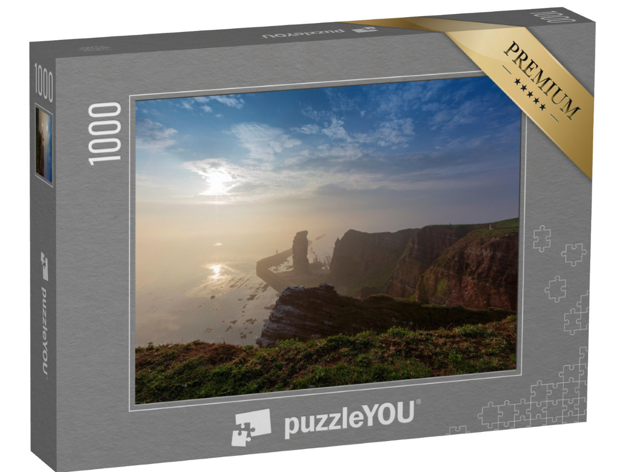 Puzzle 1000 Teile „Lange Anna auf Helgoland im Morgennebel“