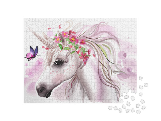 Puzzle 1000 Teile „Einhorn für Mädchen und Kinderzimmer“