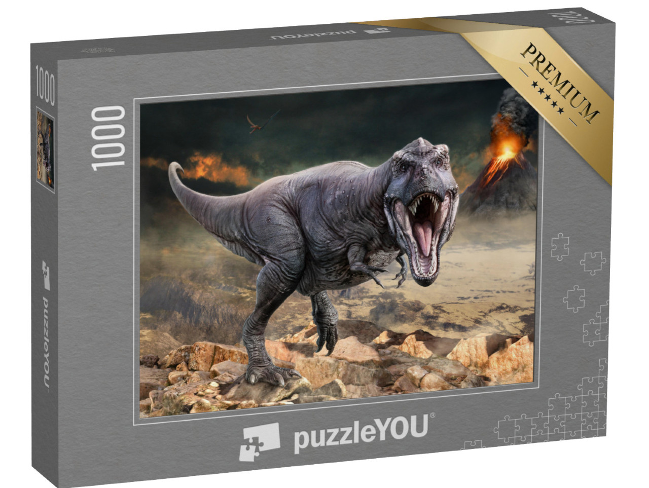 Puzzle 1000 Teile „3D-Illustration des Tyrannosaurus rex“